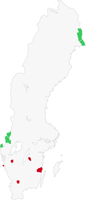 Kommuner med högst och lägst skillnad i ekonomisk jämställdighet