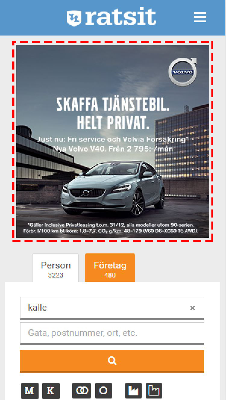 Annons mobil panorama